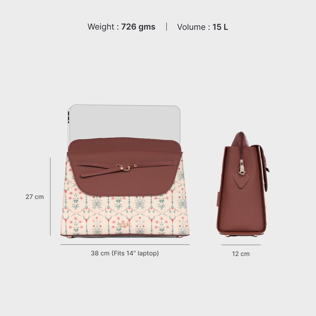 Taj Nakashi Maven Office Handbag (Brown)
