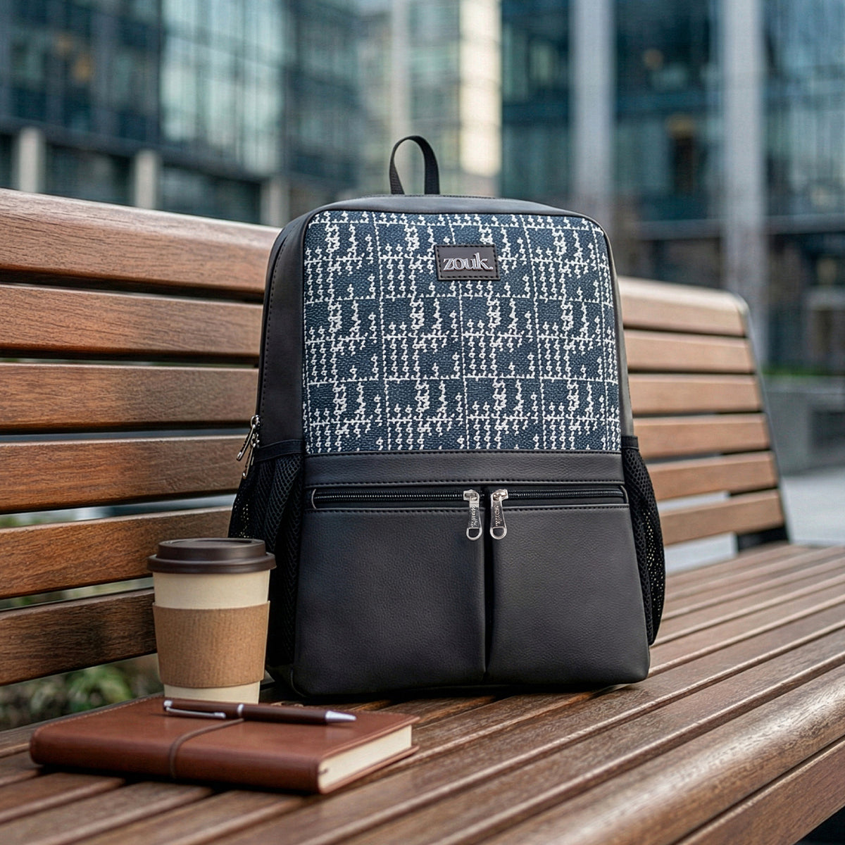 Madras Monochrome Office Backpack