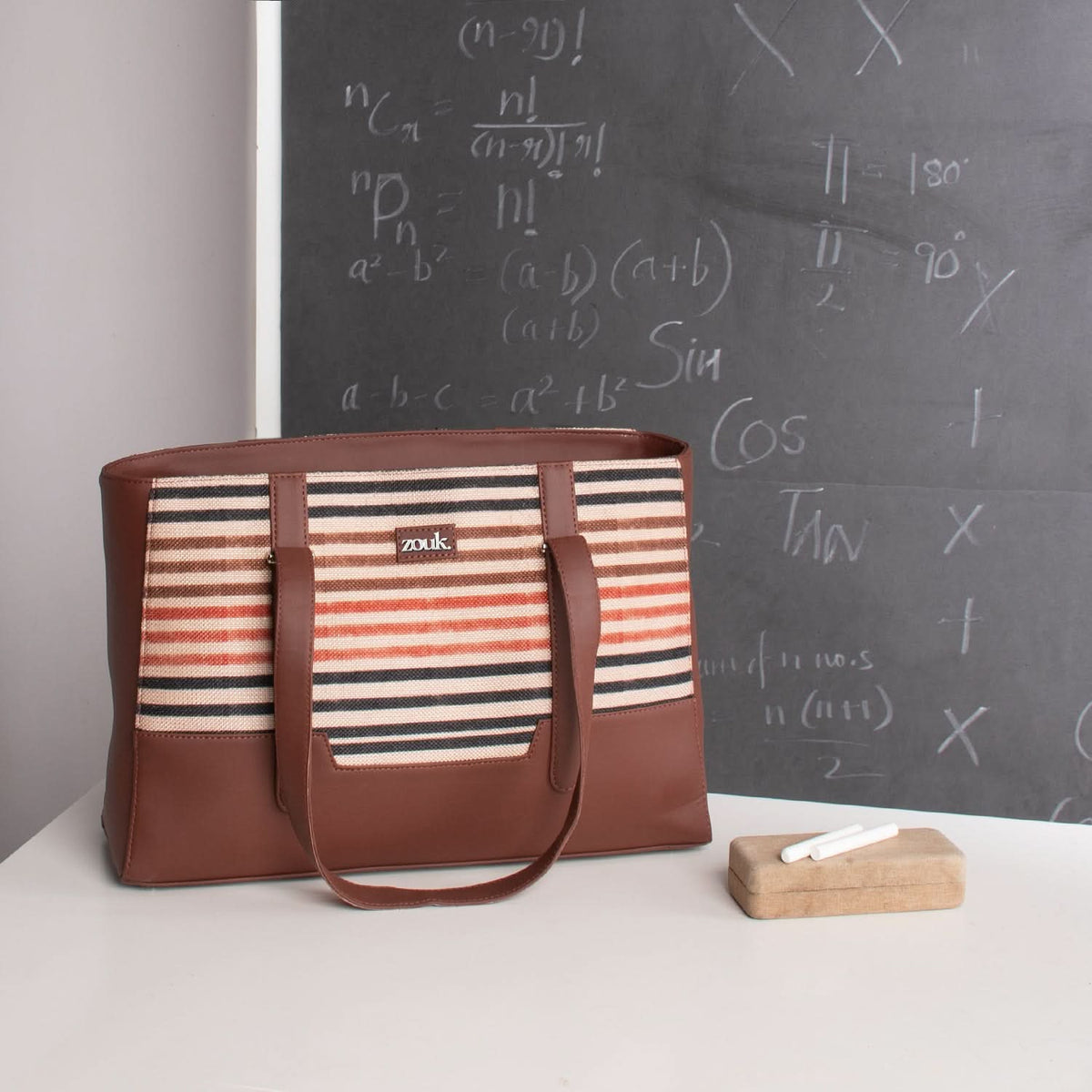Zouk Qutub Stripes Maya Multitasker Tote Bag