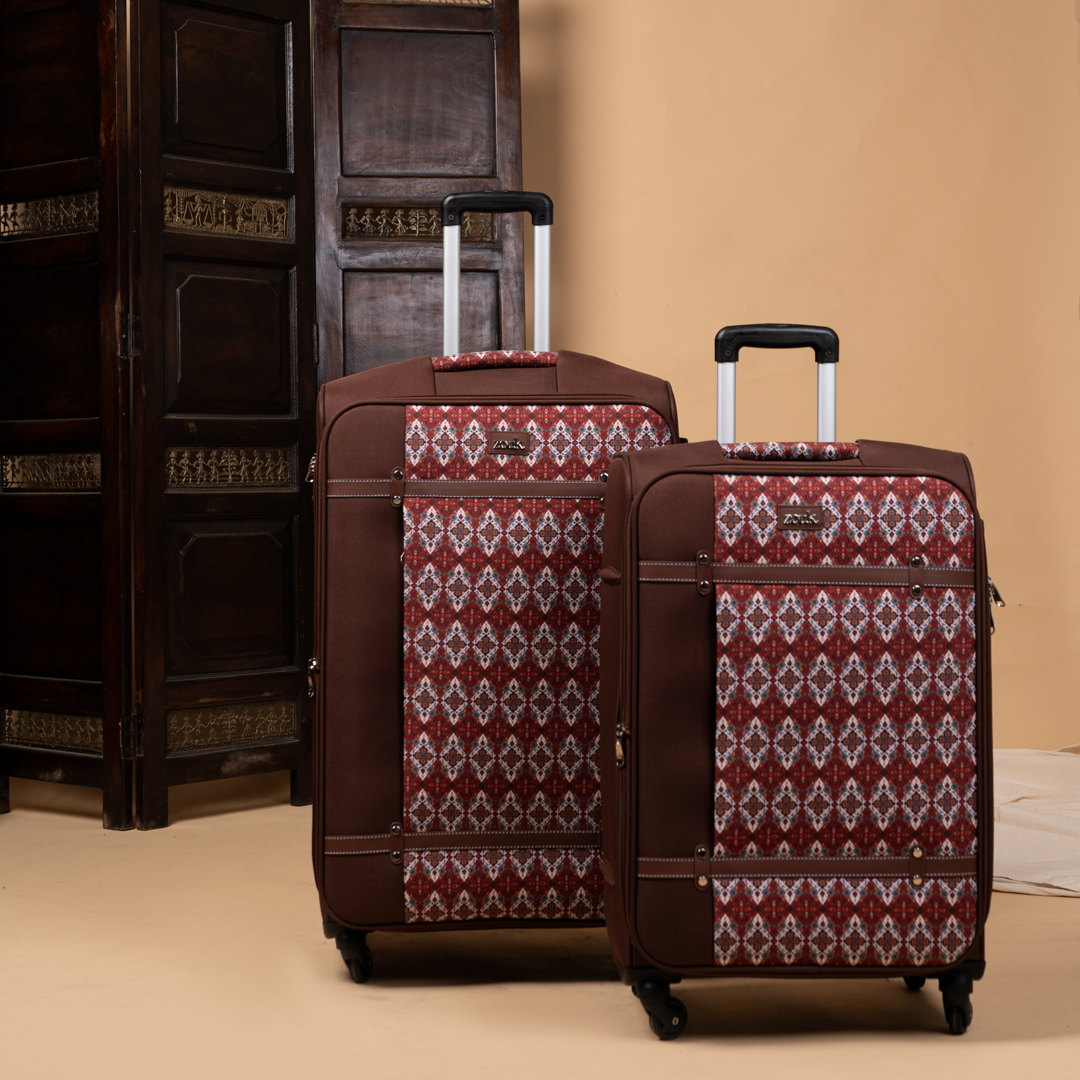 Agra Durrie Saira Trolley Bag Combo (Medium & Large)