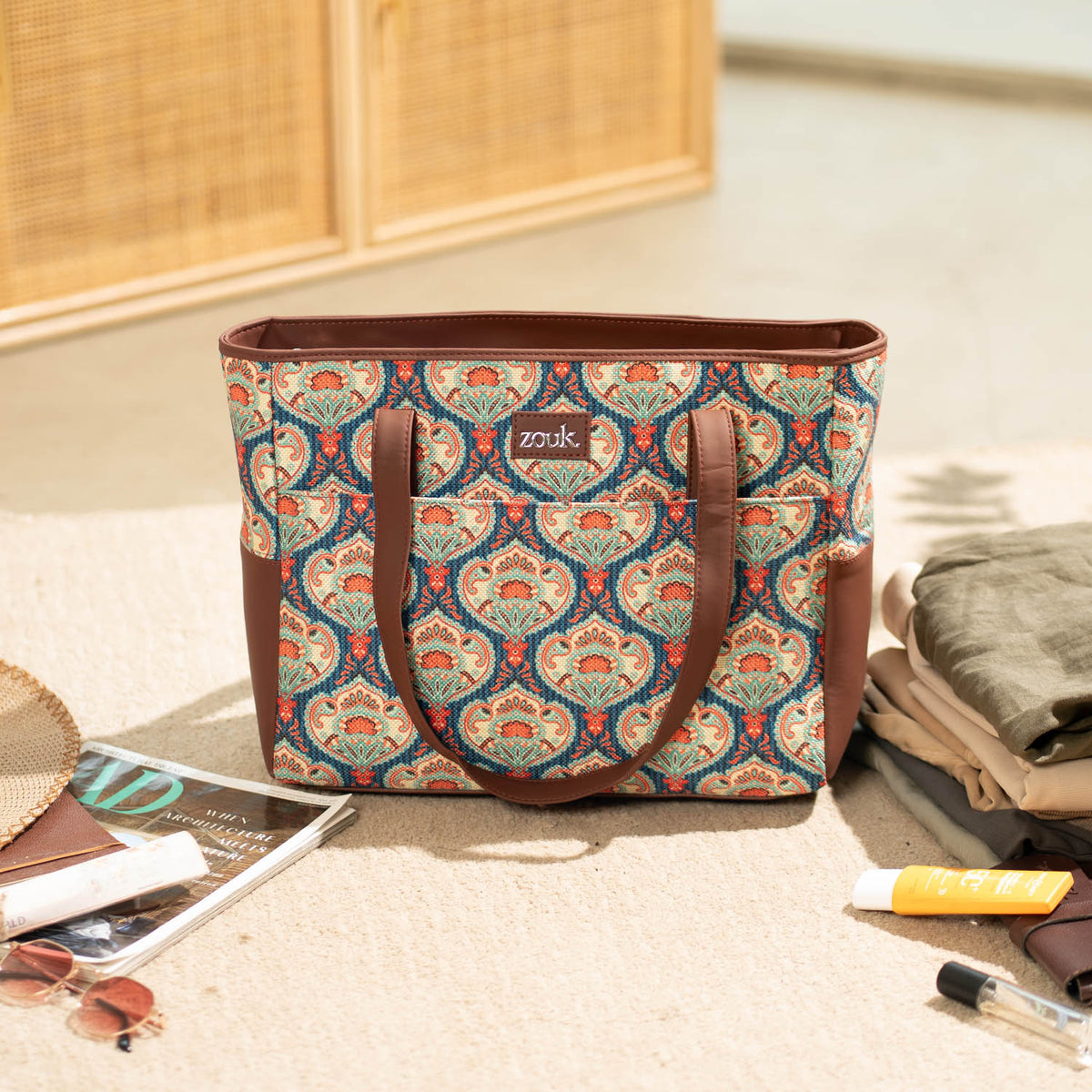 Kovil Blue Diaper Bag