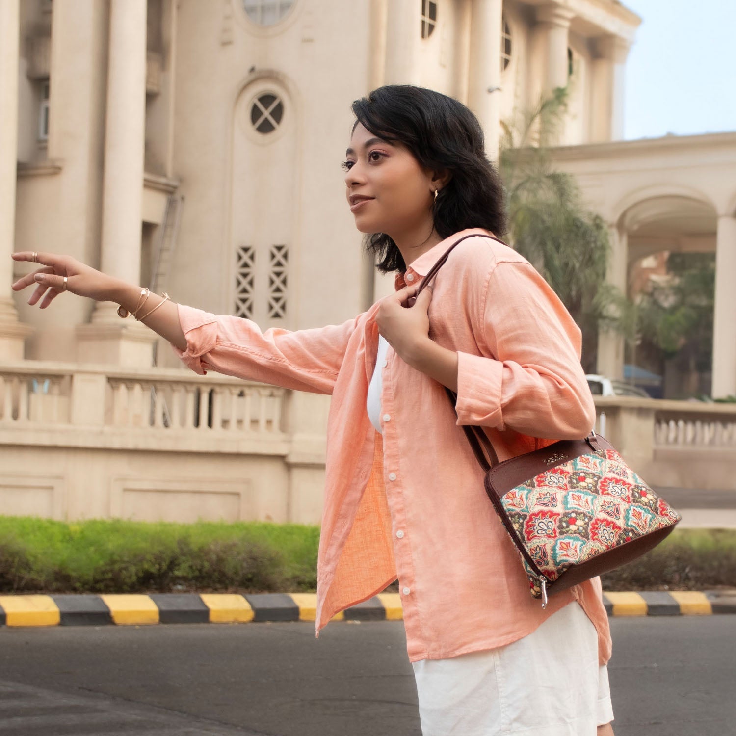 ZIP-Mughal Art Multicolor OOO Sling Bag