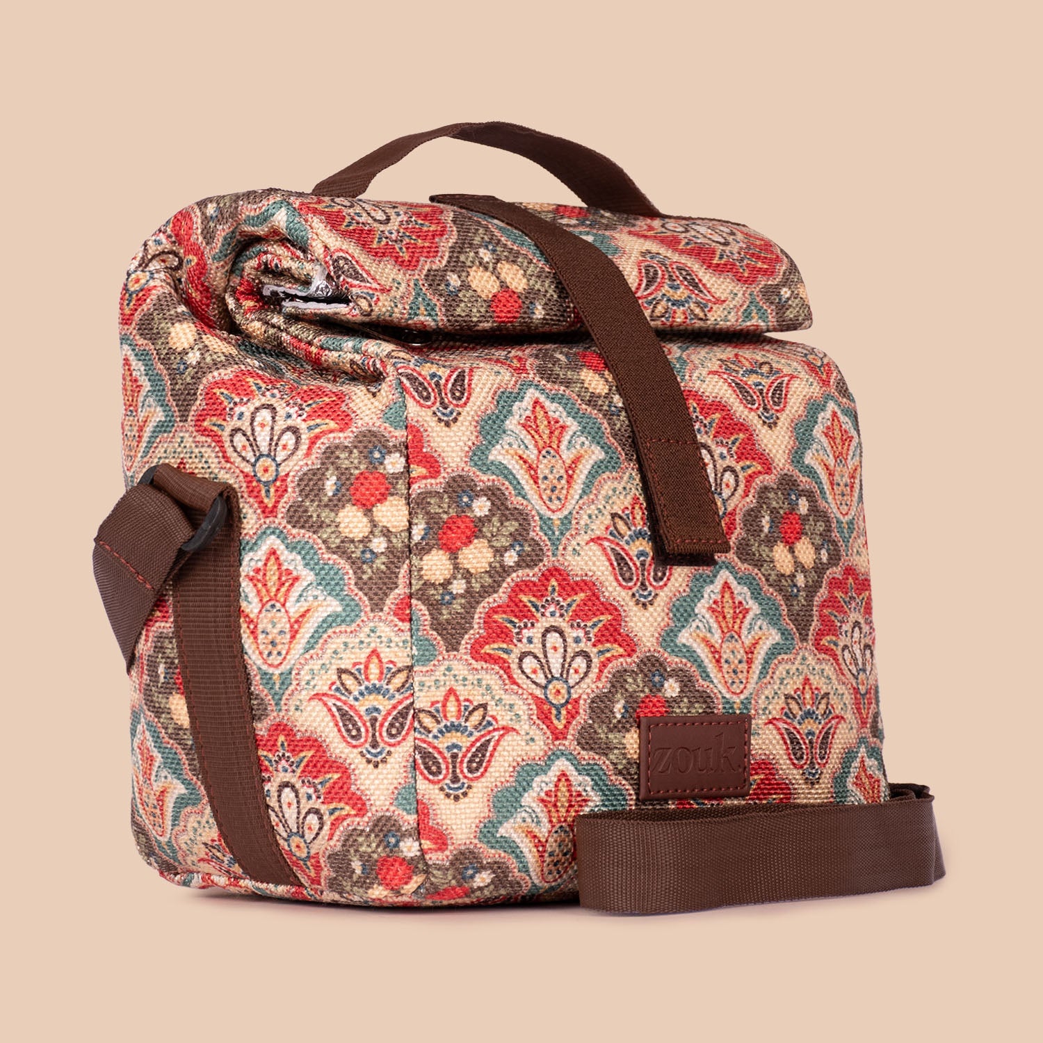 Mughal Art Multicolor Roll Up Lunch Bag