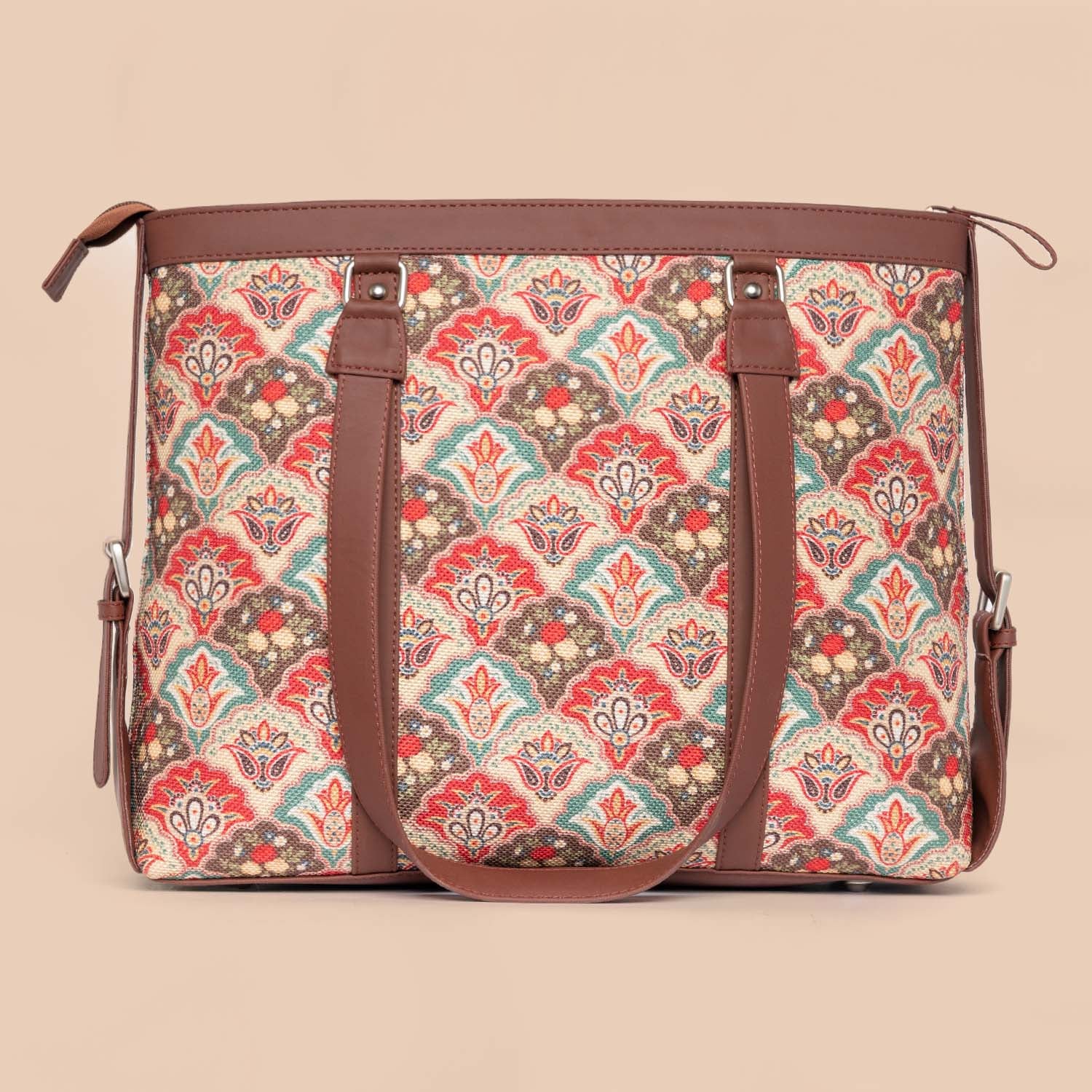 Zouk Handbags : Buy Zouk Womens Handcrafted Vegan Printed Mughal Motif Dome  Shaped Bag Online