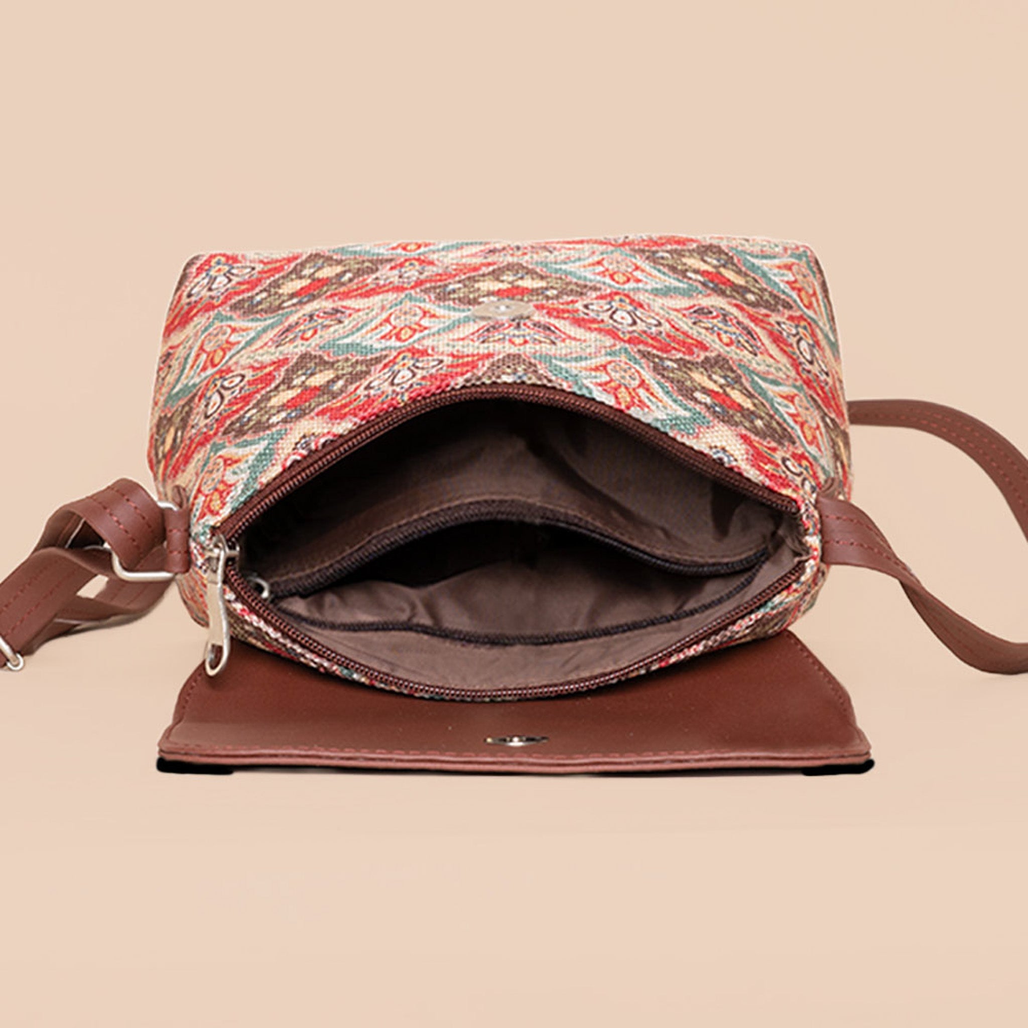 Mughal Art Multicolor Flap Sling Bag