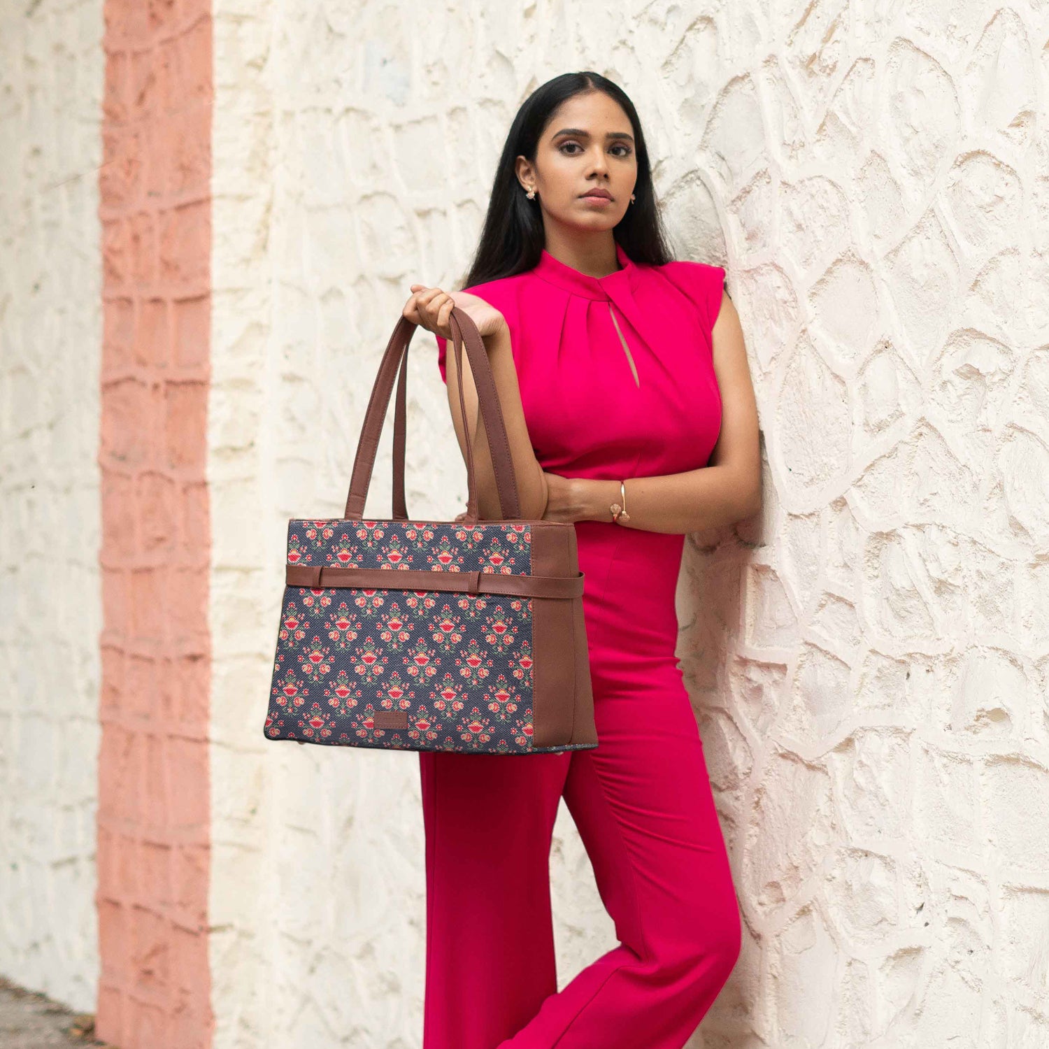 Mughal Garden Print Statement Office Bag