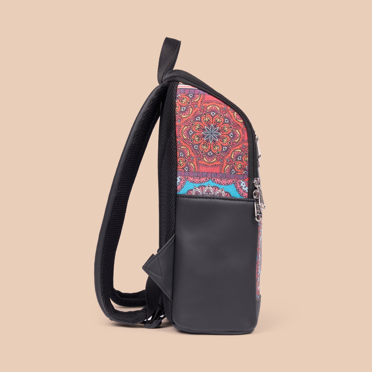 Multicolor Madala Print Amalia Backpack (Black)