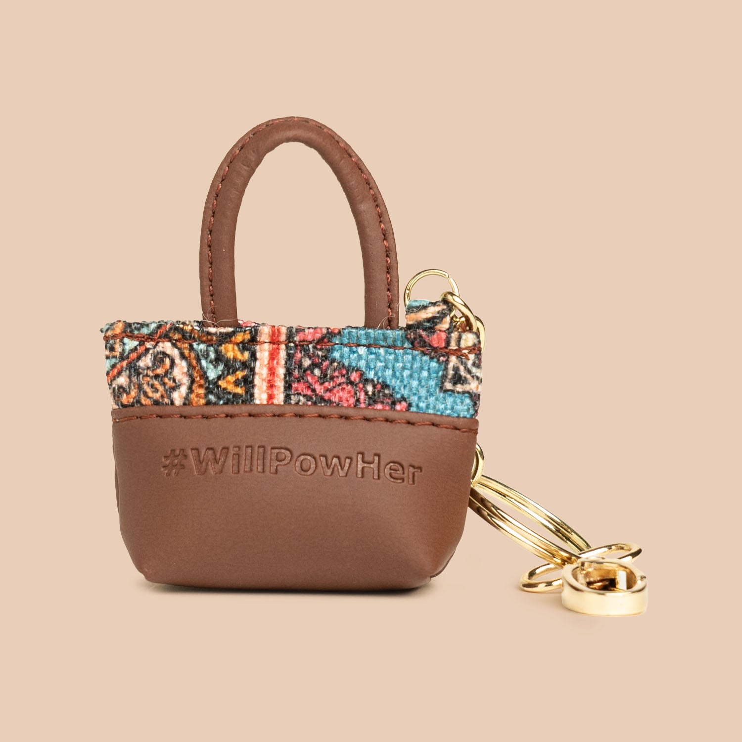 ZIP-Multicolor Mandala Print Power Potli Keychain