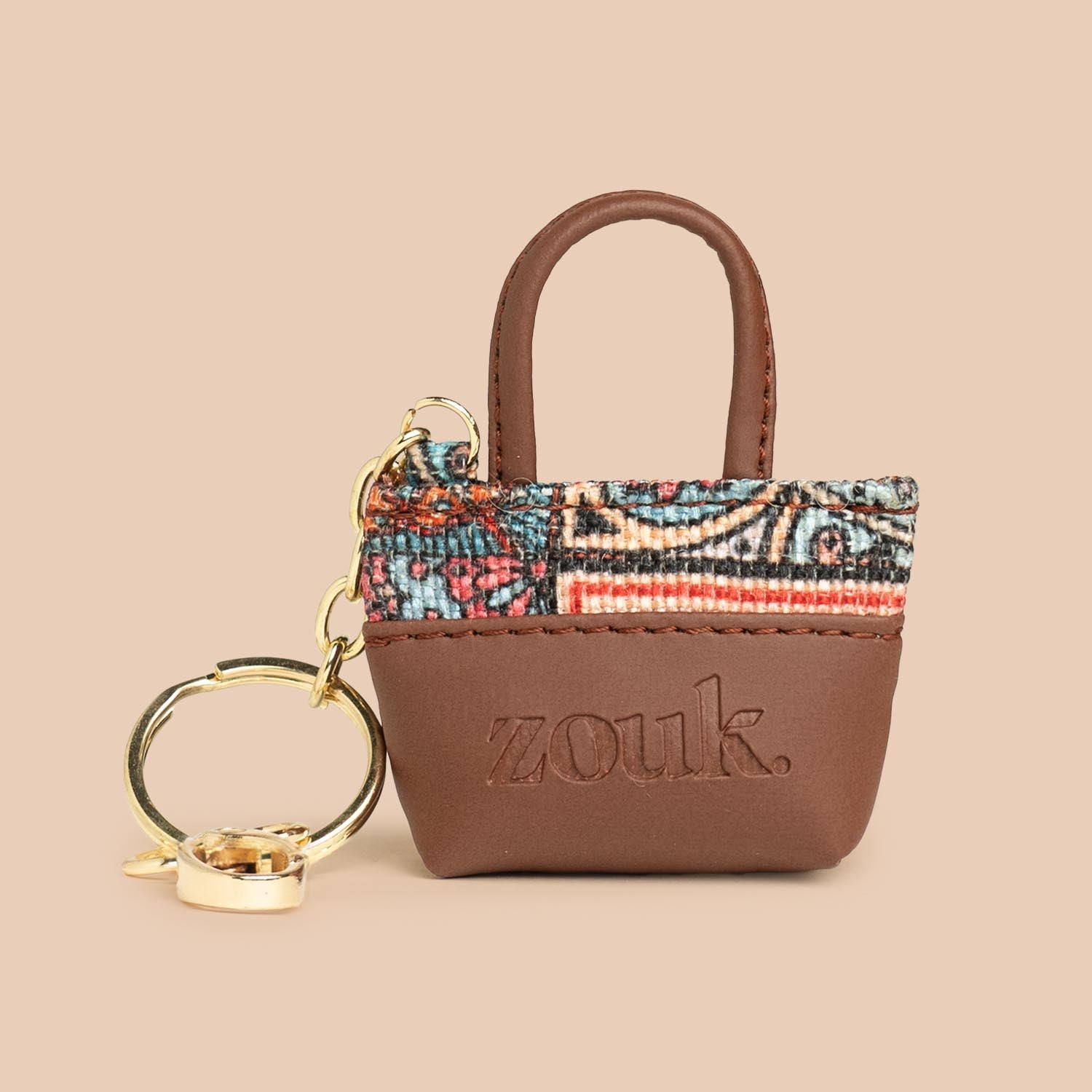 ZIP-Multicolor Mandala Print Power Potli Keychain