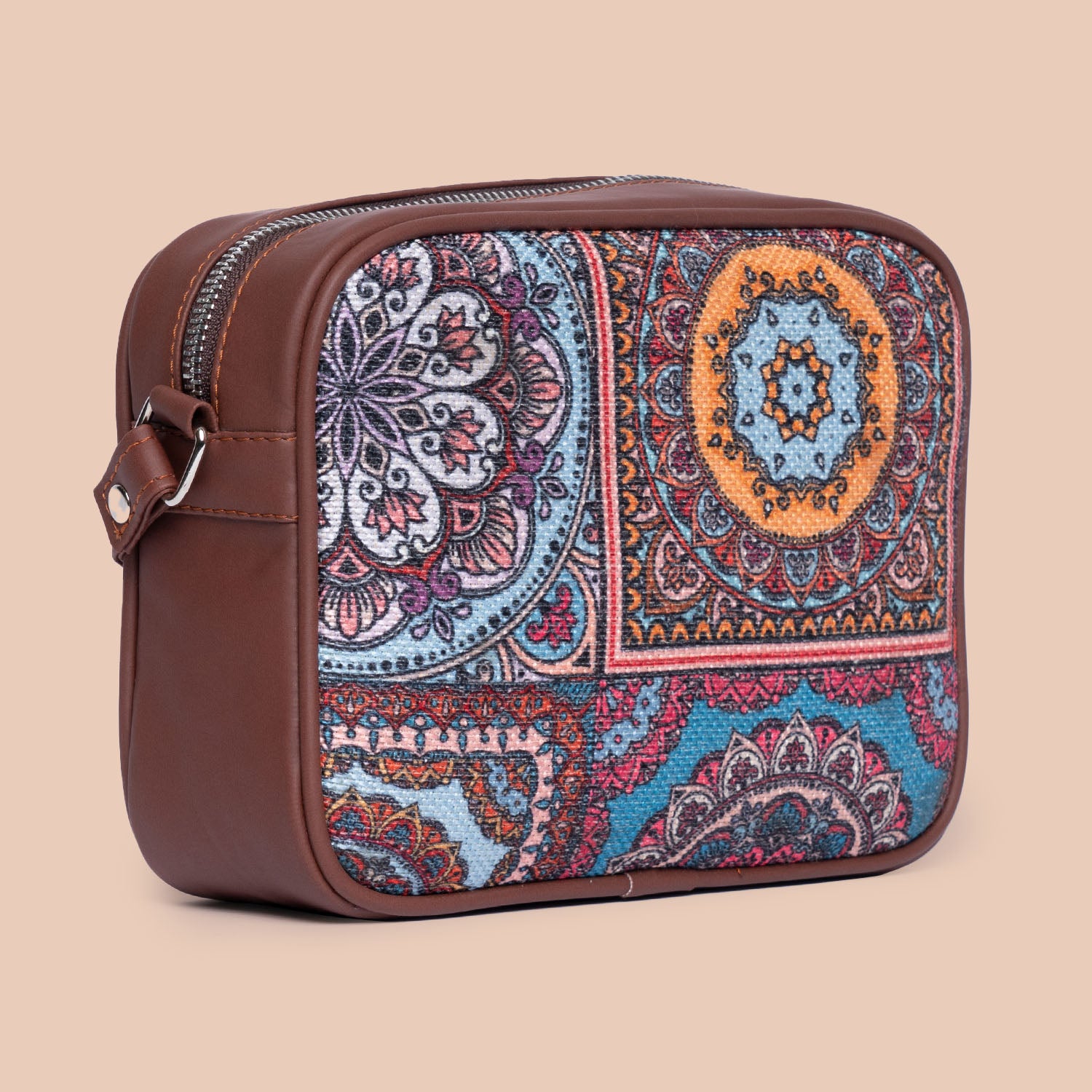 Zouk - Multicolor Mandala Print Sling Bag - female