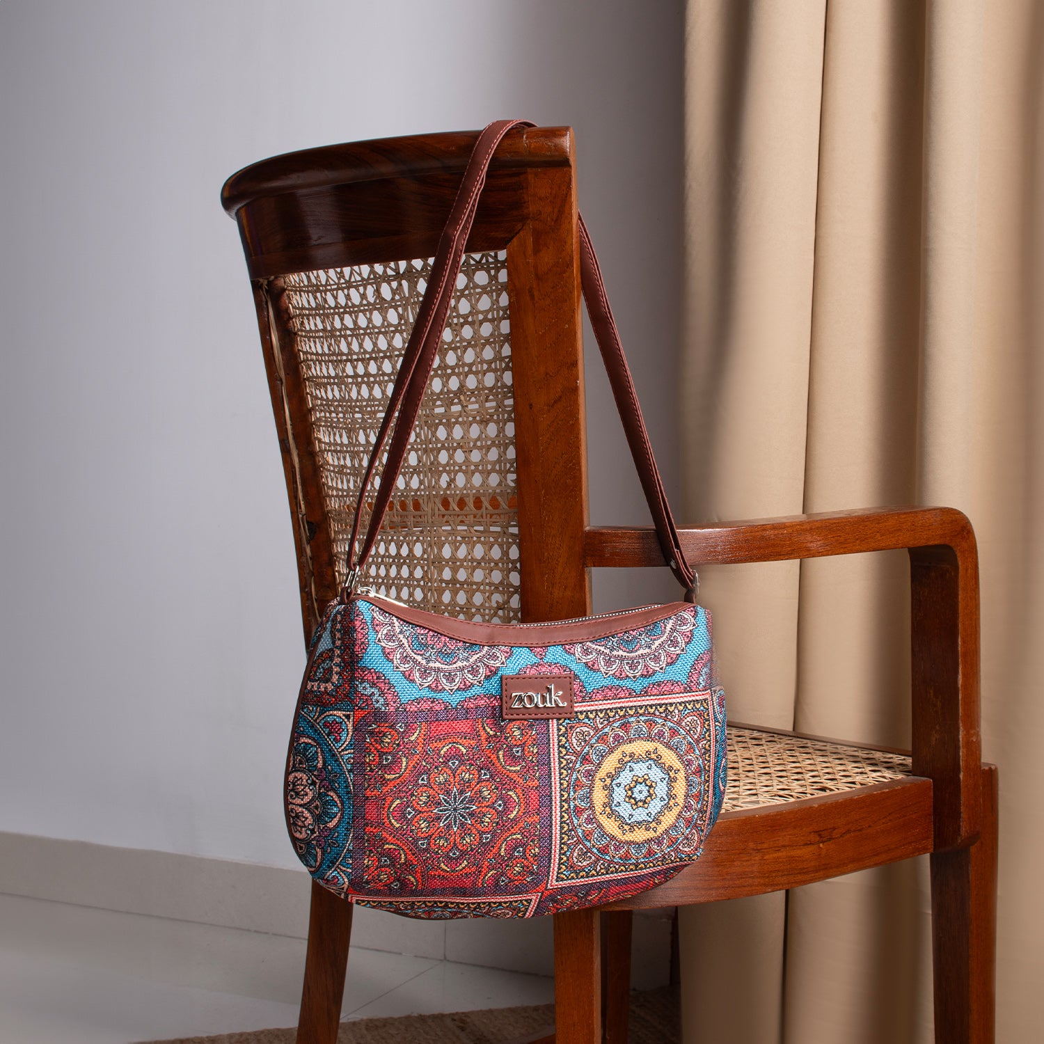 Multicolor Mandala Structured Shoulder Bag