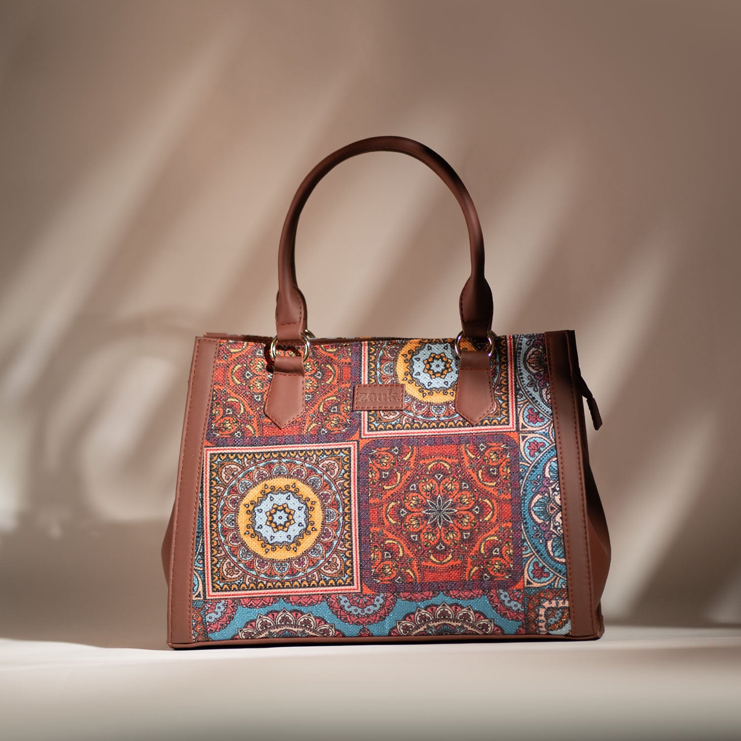 Multicolor Mandala Print Classic Handbag
