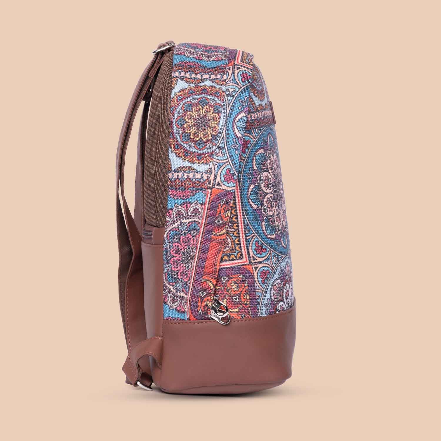 ZIP-Multicolor Mandala Print Dome Daypack