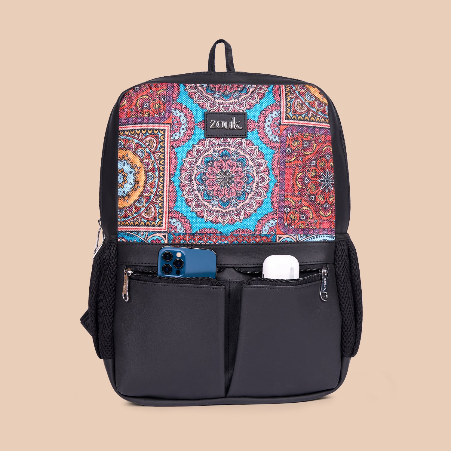 Multicolor Mandala Print Office Backpack