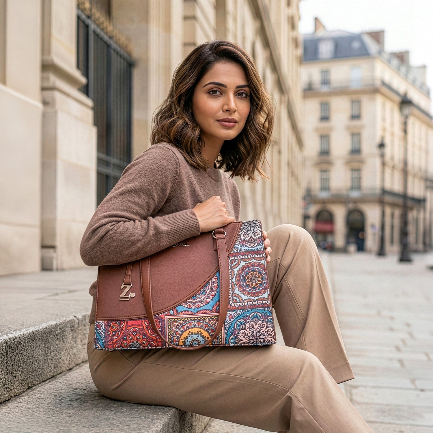 Multicolor Mandala Print Office Essential Bag