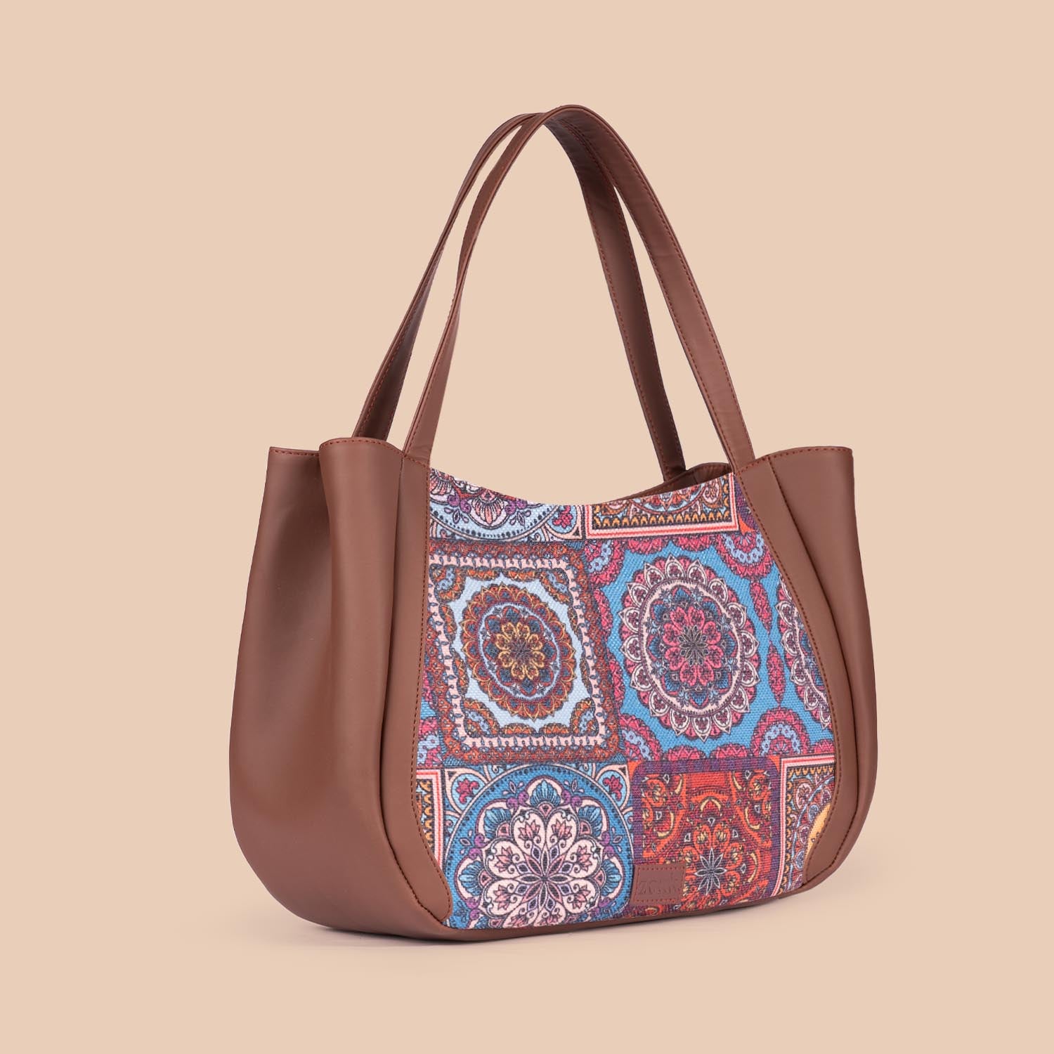 Multicolor Mandala Print Luna Handbag