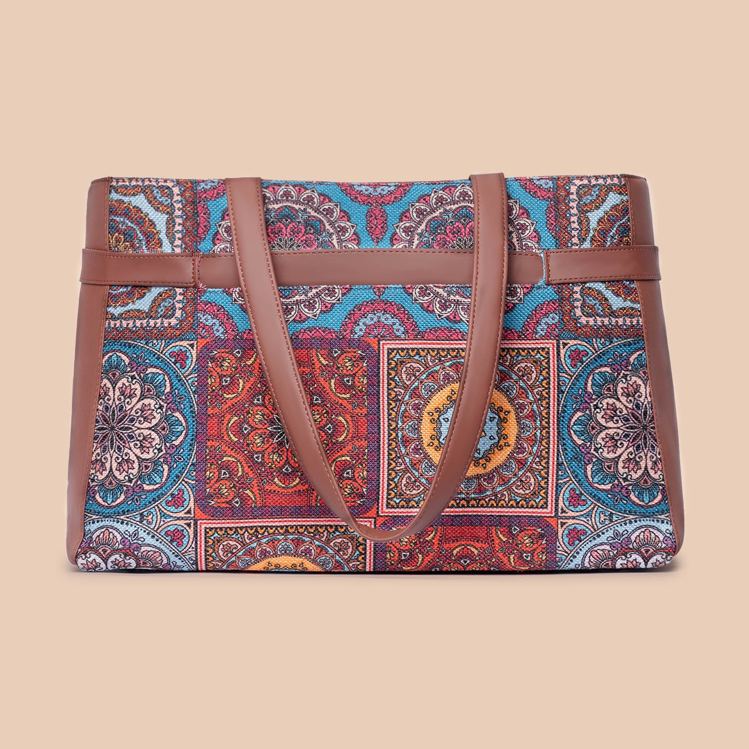 Multicolor Mandala Print Statement Office Bag
