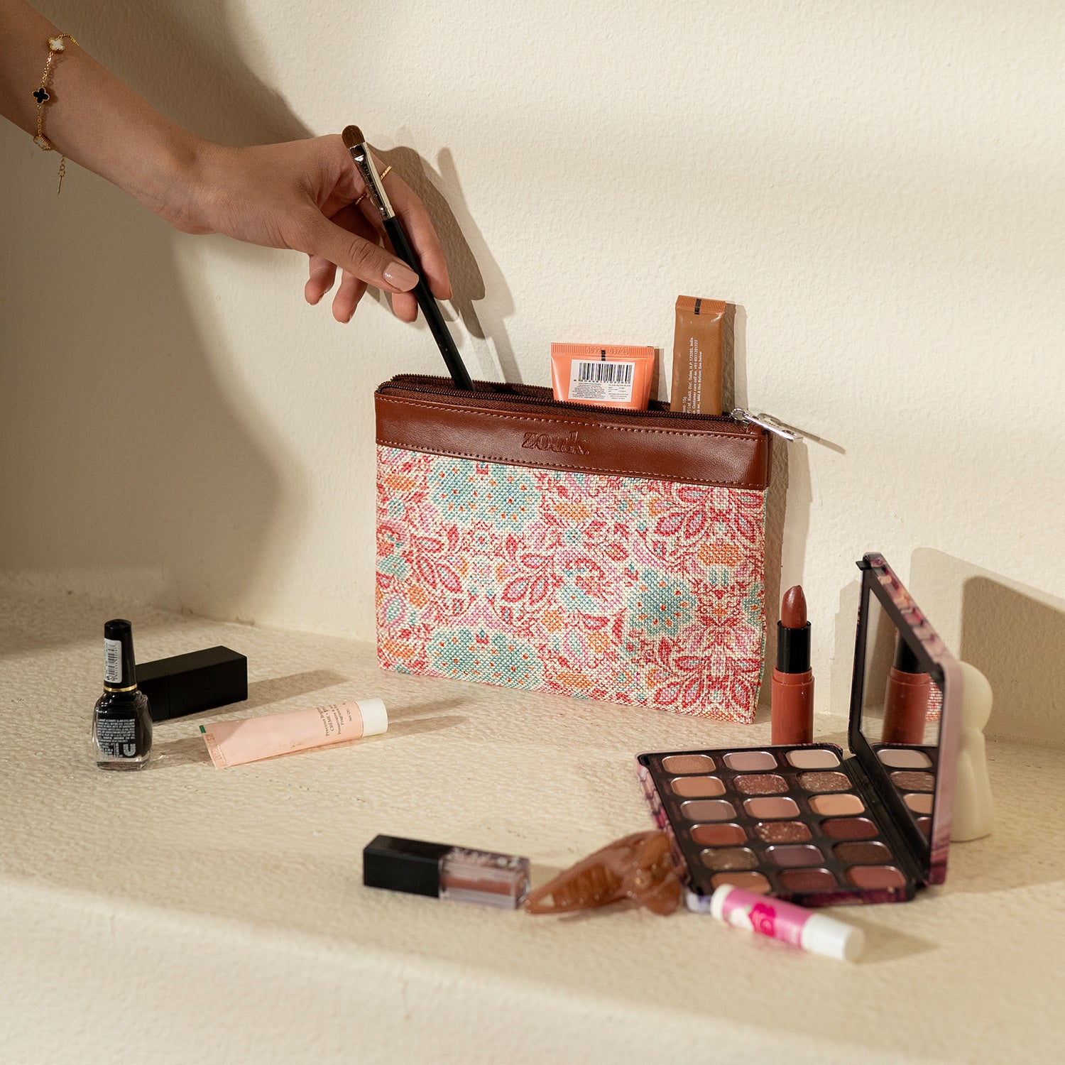 Mangalore Blossoms Cosmetic Pouch