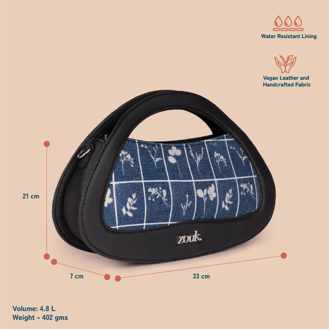 ZIP-Nadia Sling Bag - Lakshadweep Azure