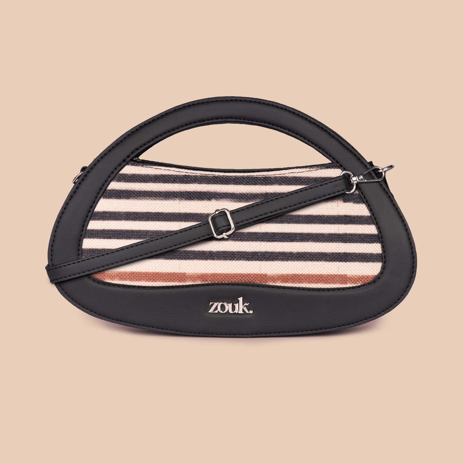 ZIP-Nadia Sling Bag - Qutub Stripes