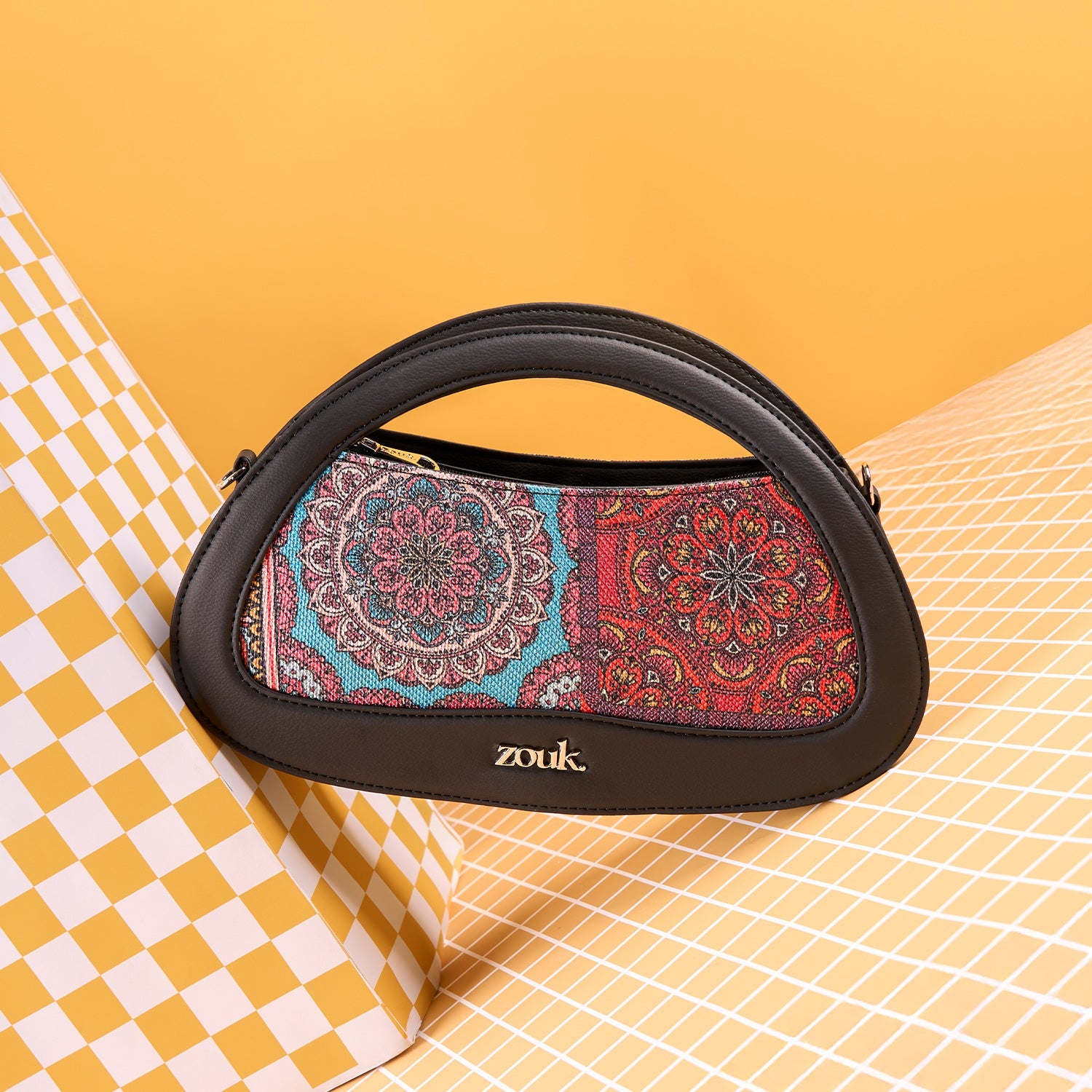 ZIP-Nadia Sling Bag - Multicolor Mandala Print