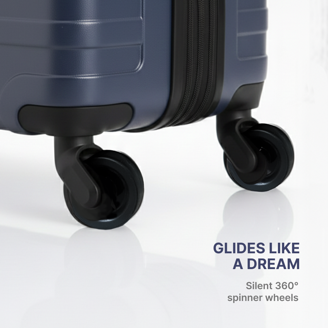 Navy Zoya Trolley Bag Combo (Cabin & Medium)