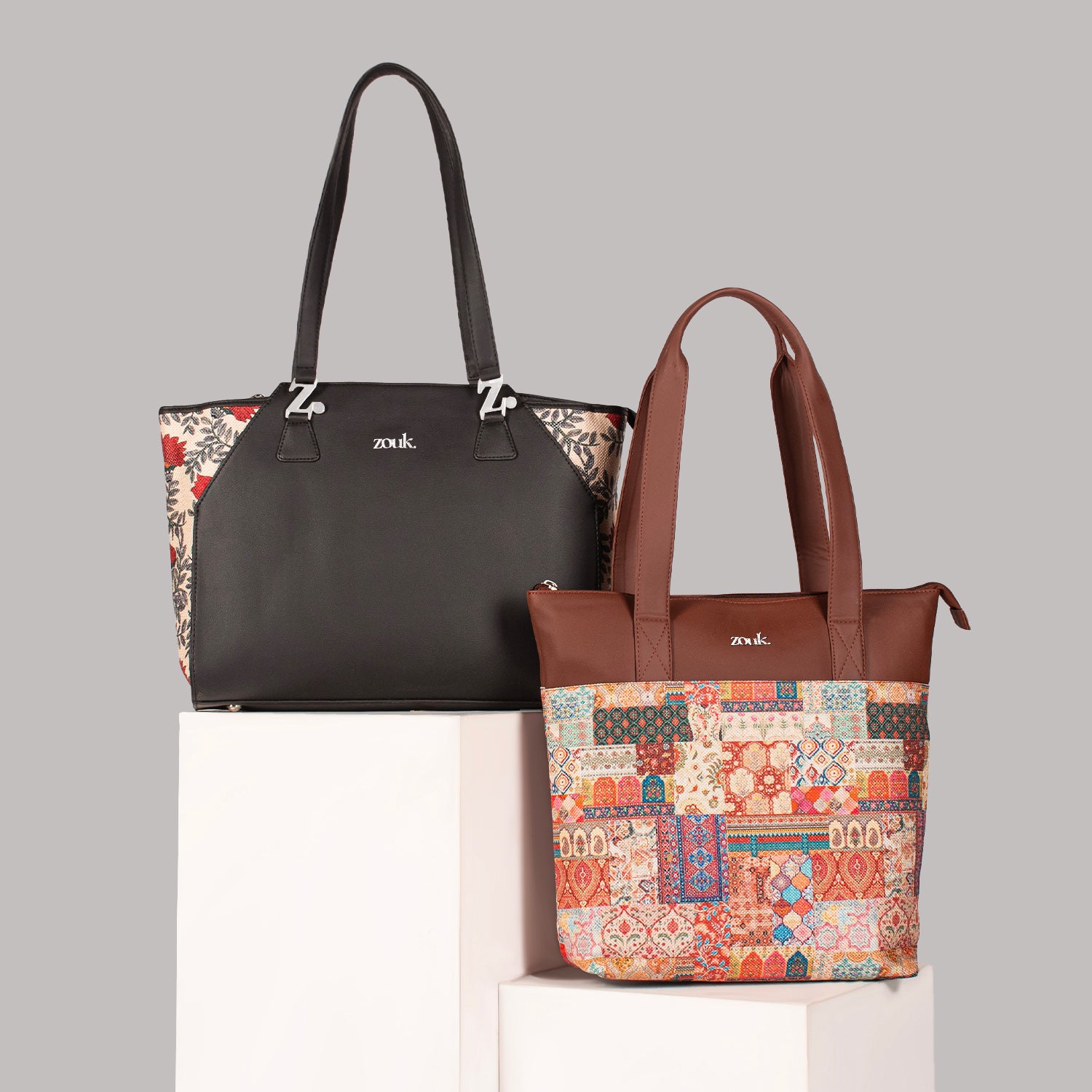 Nawabi Couture & Kutch Gamthi - Classic Business Bag & Everyday Tote Combo