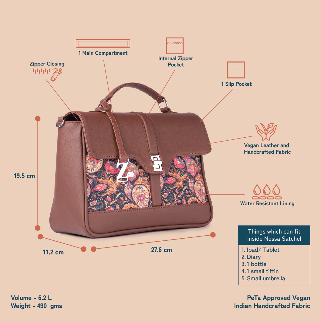 ZIP-Kriti Sanon - Paisley Print Nessa Satchel