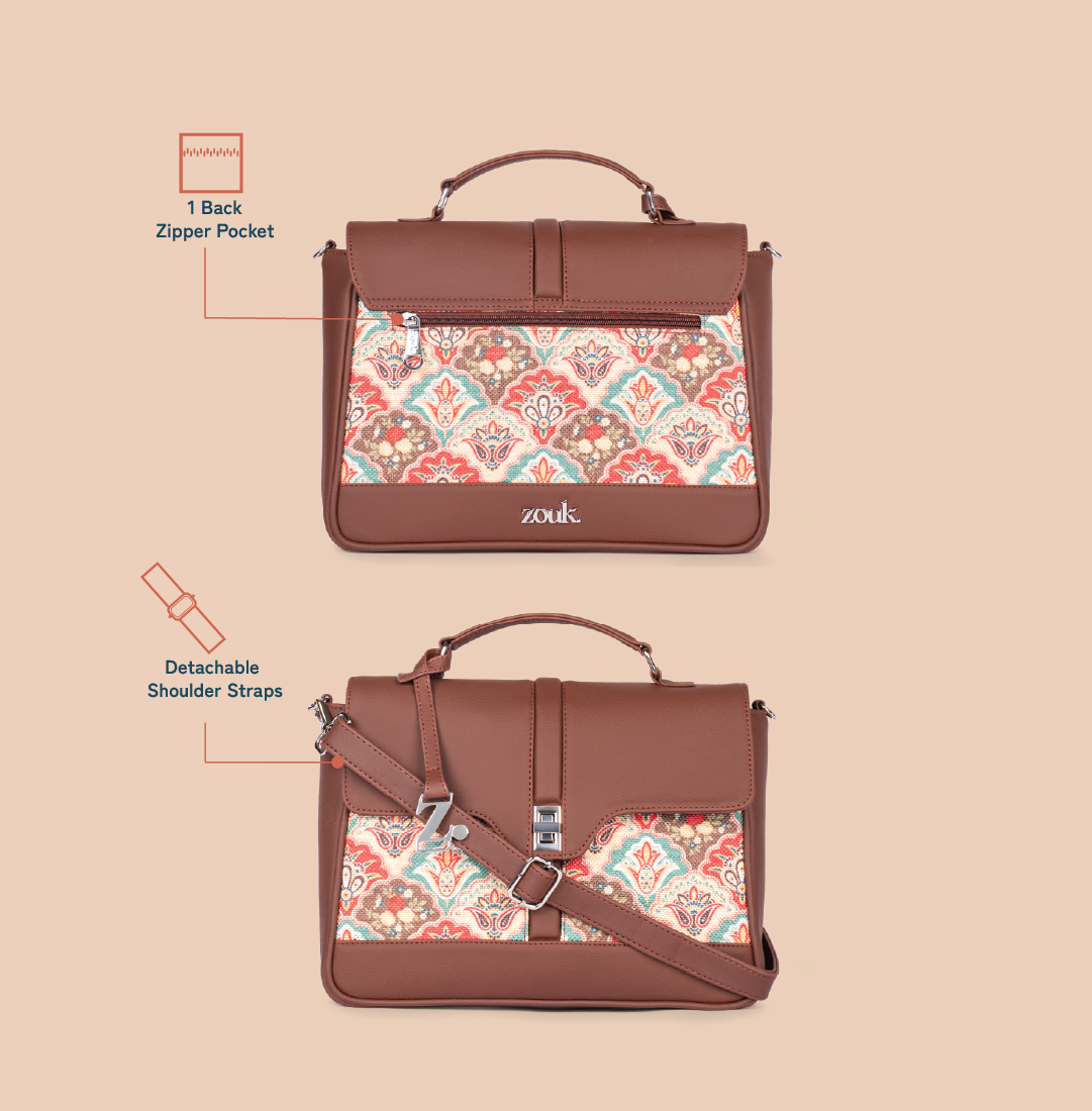 ZIP-Kriti Sanon - Mughal Art Multicolor Nessa Satchel