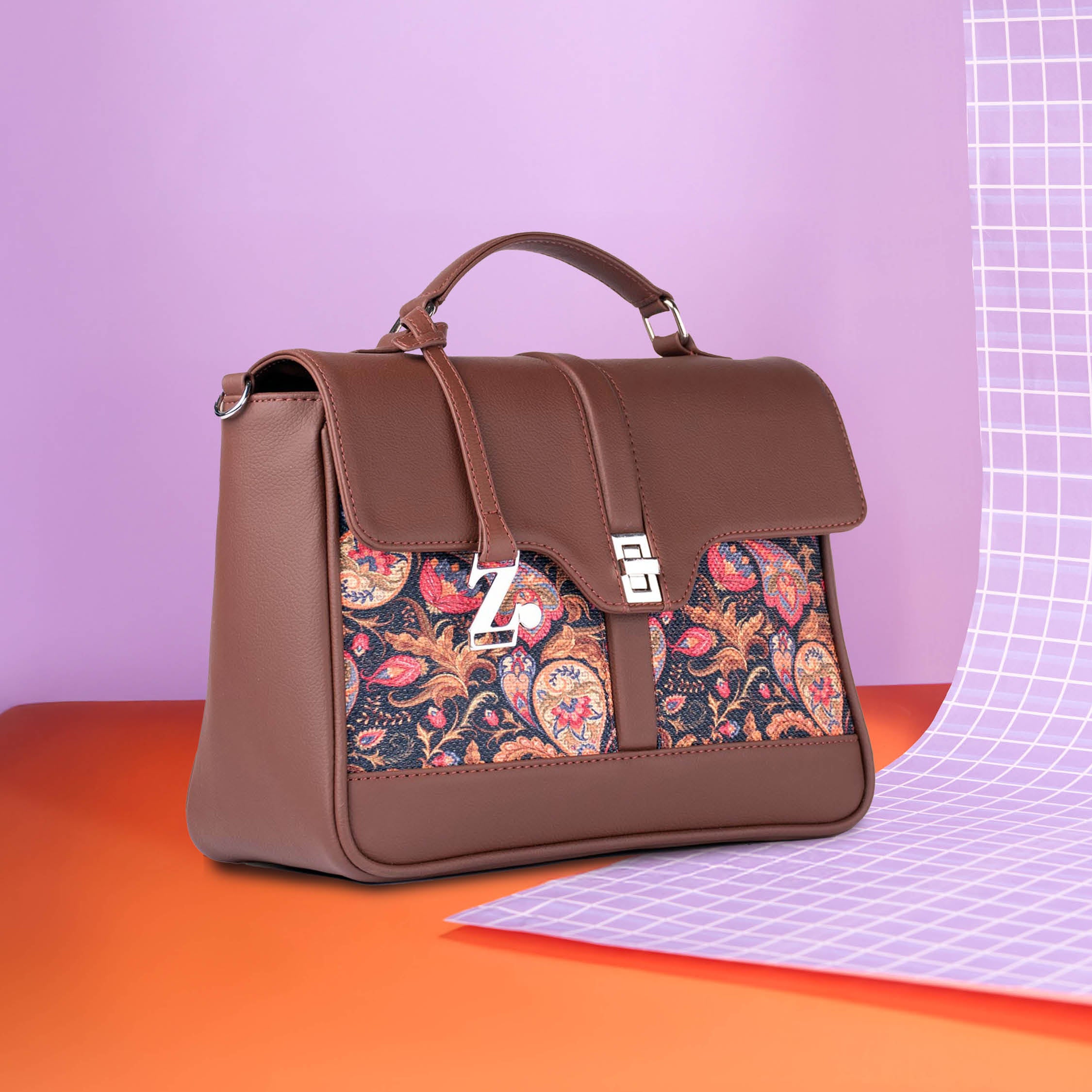 Paisley Print Nessa Satchel