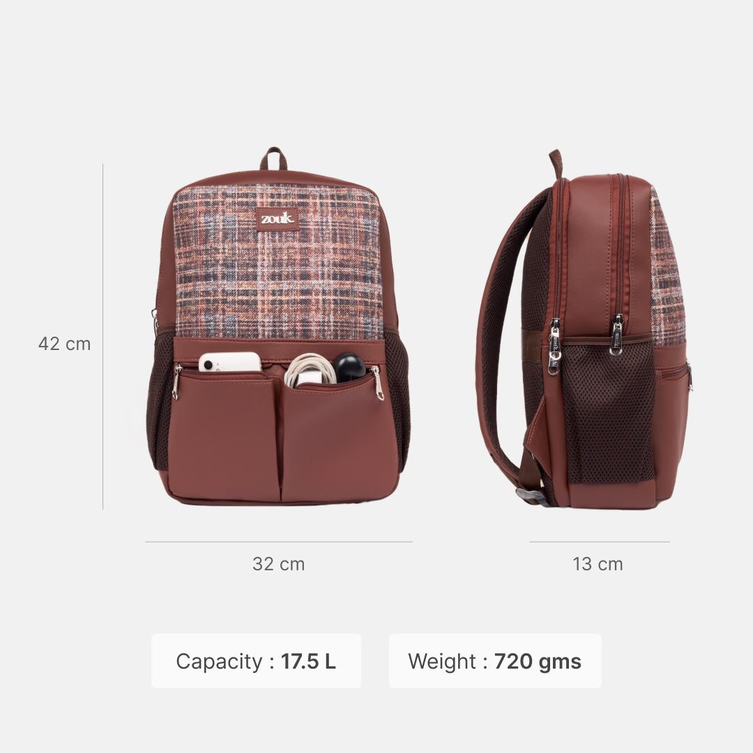 Cashmere Noir (Copper) Office Backpack (Brown)