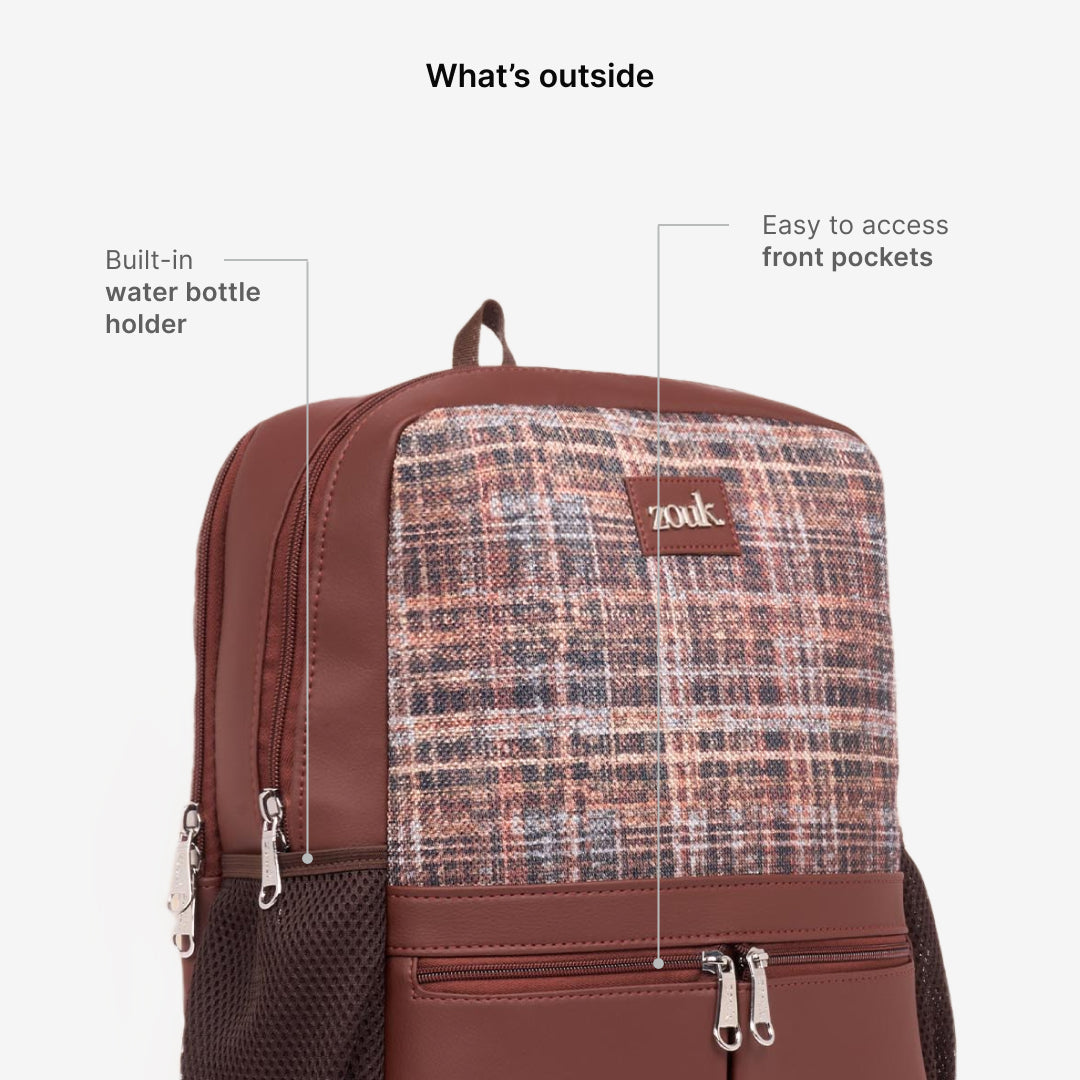 Cashmere Noir (Copper) Office Backpack (Brown)