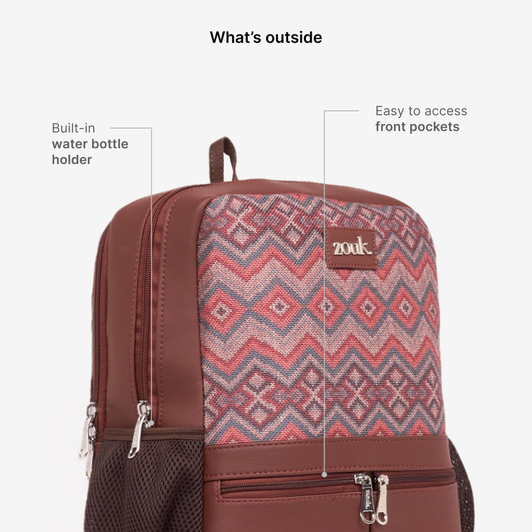 Gwalior Weaves Office Backpack (Brown)