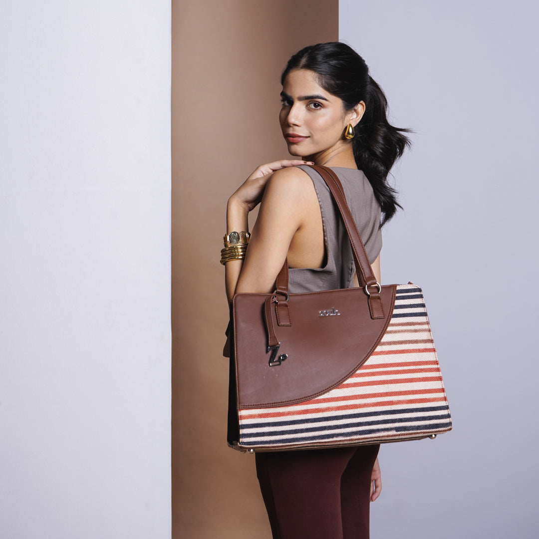 Qutub Stripes Office Essential  Bag