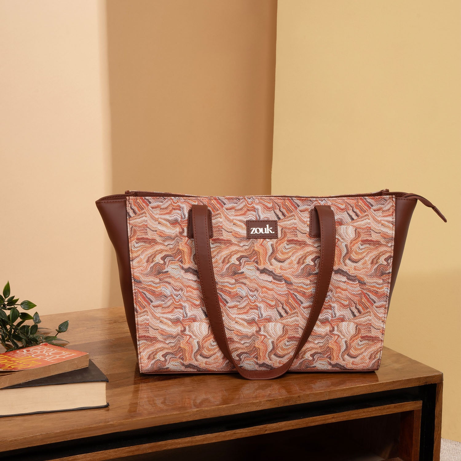 Nicobar Coral Office Tote Bag