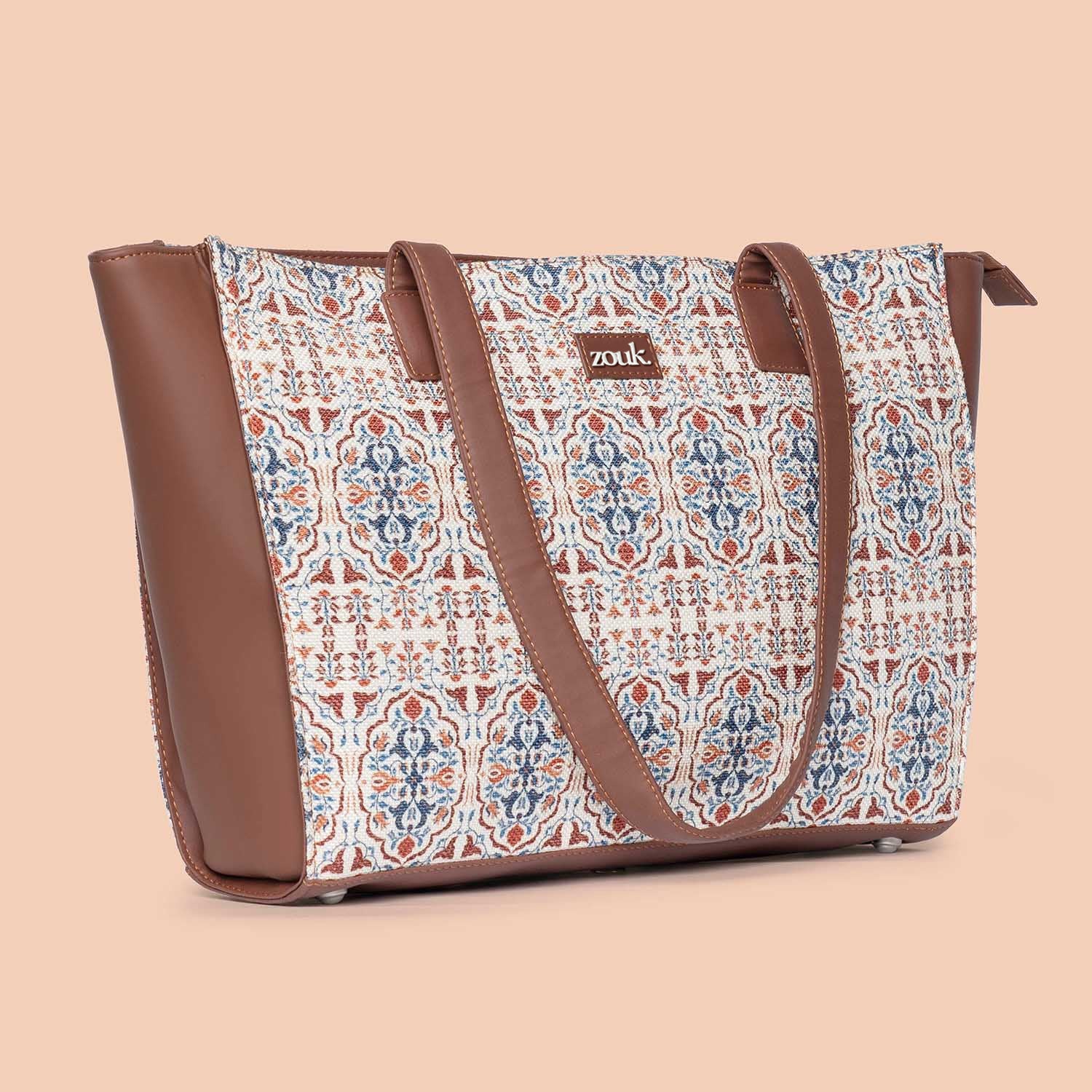 Agra Floral Office Tote Bag