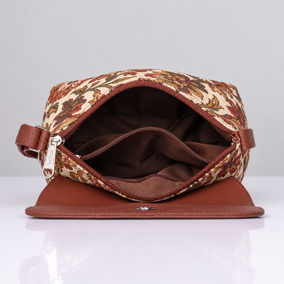 Bagru Gul Flap Sling Bag