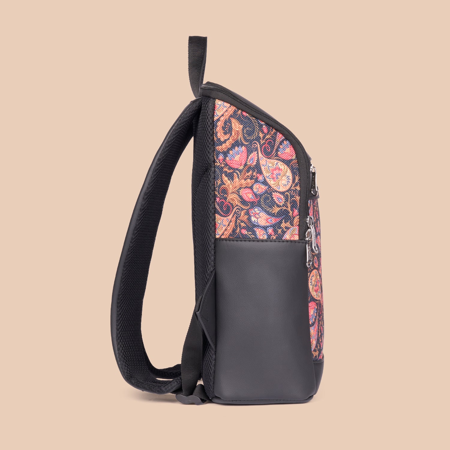 Amalia Laptop Backpack (Black) - Paisley Print