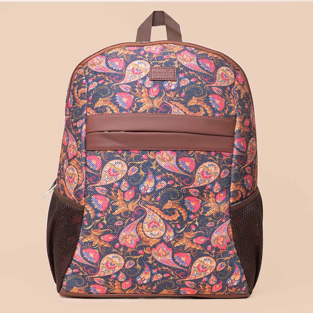 Paisley Print & Kovil Blue - Classic Backpack & Lunch Bag Combo