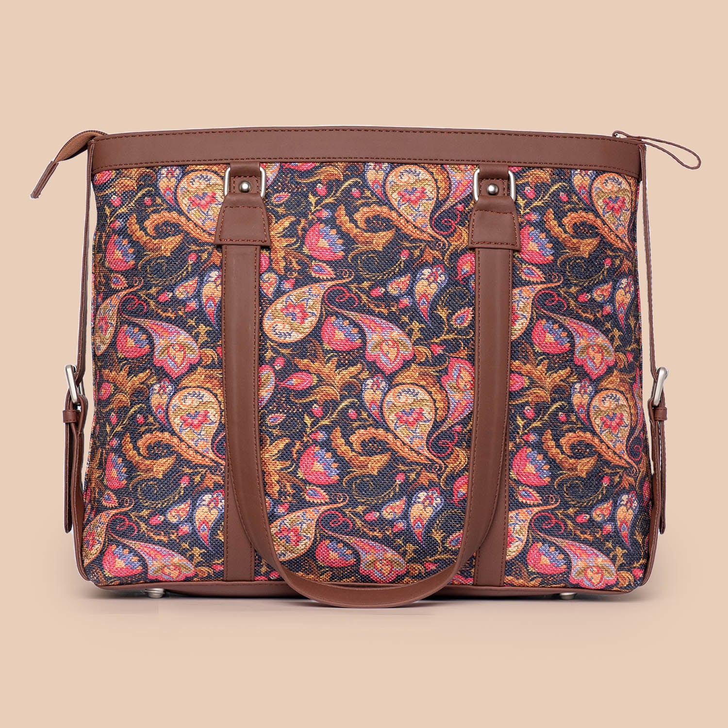  Paisley Pattern Brown Shoulder Bag , One Size For Female
