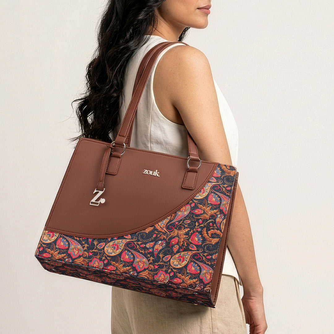 Paisley Print Office Essential Bag