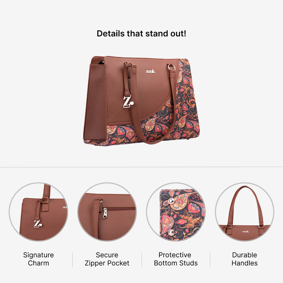 Paisley Print Office Essential Bag