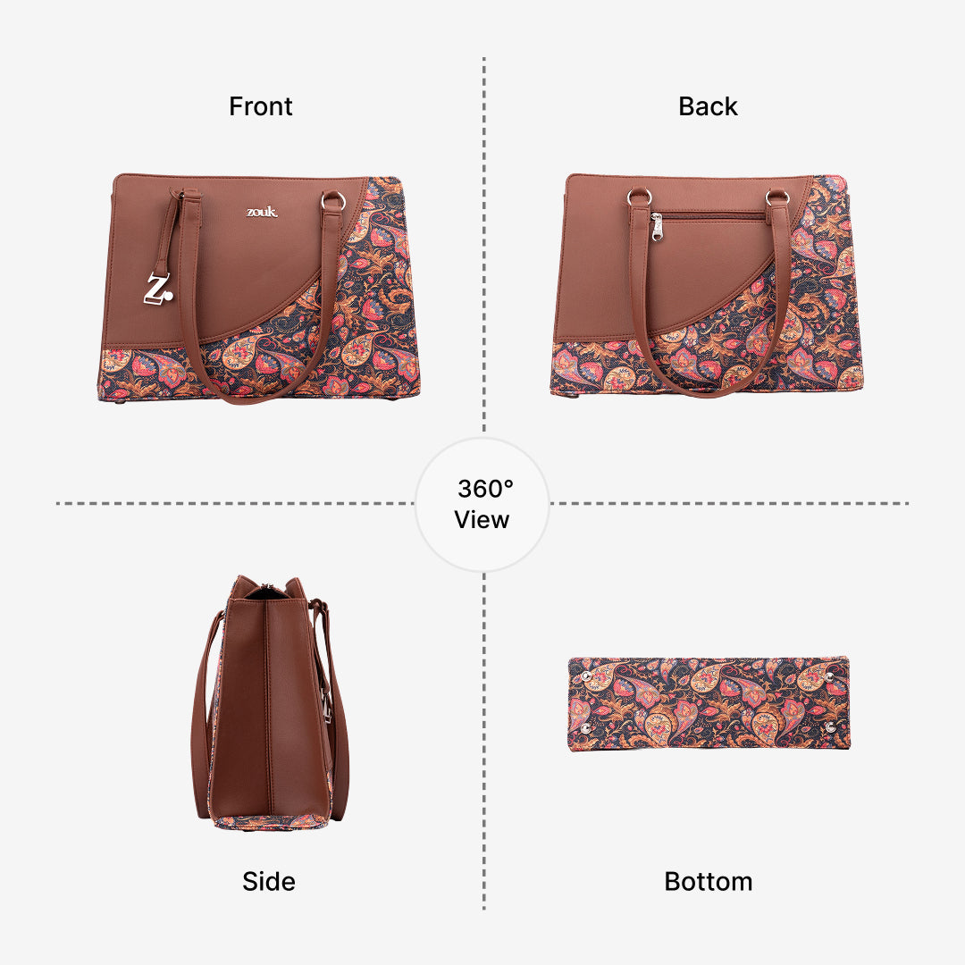 Paisley Print Office Essential Bag