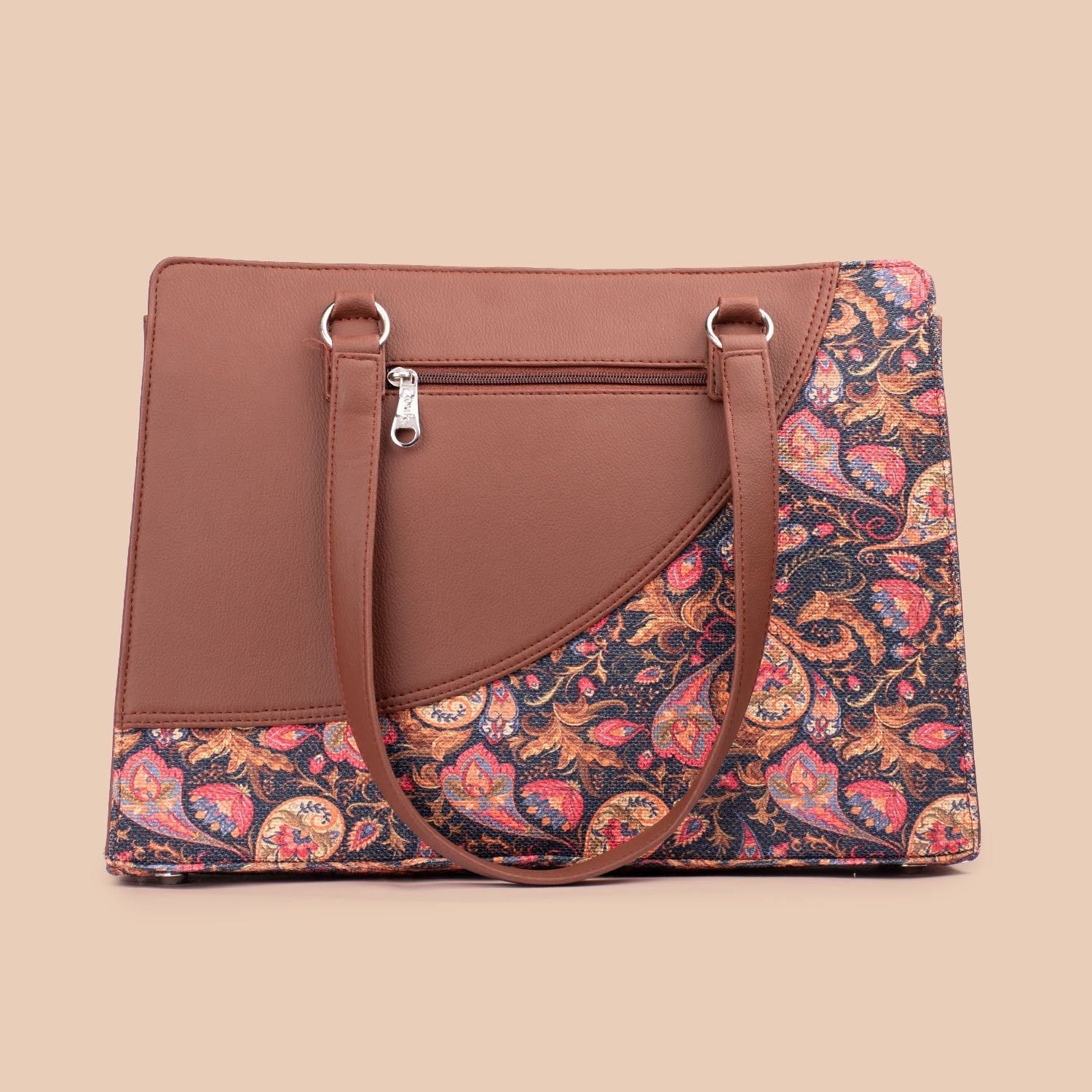 ZIP-Paisley Print Office Essential Bag