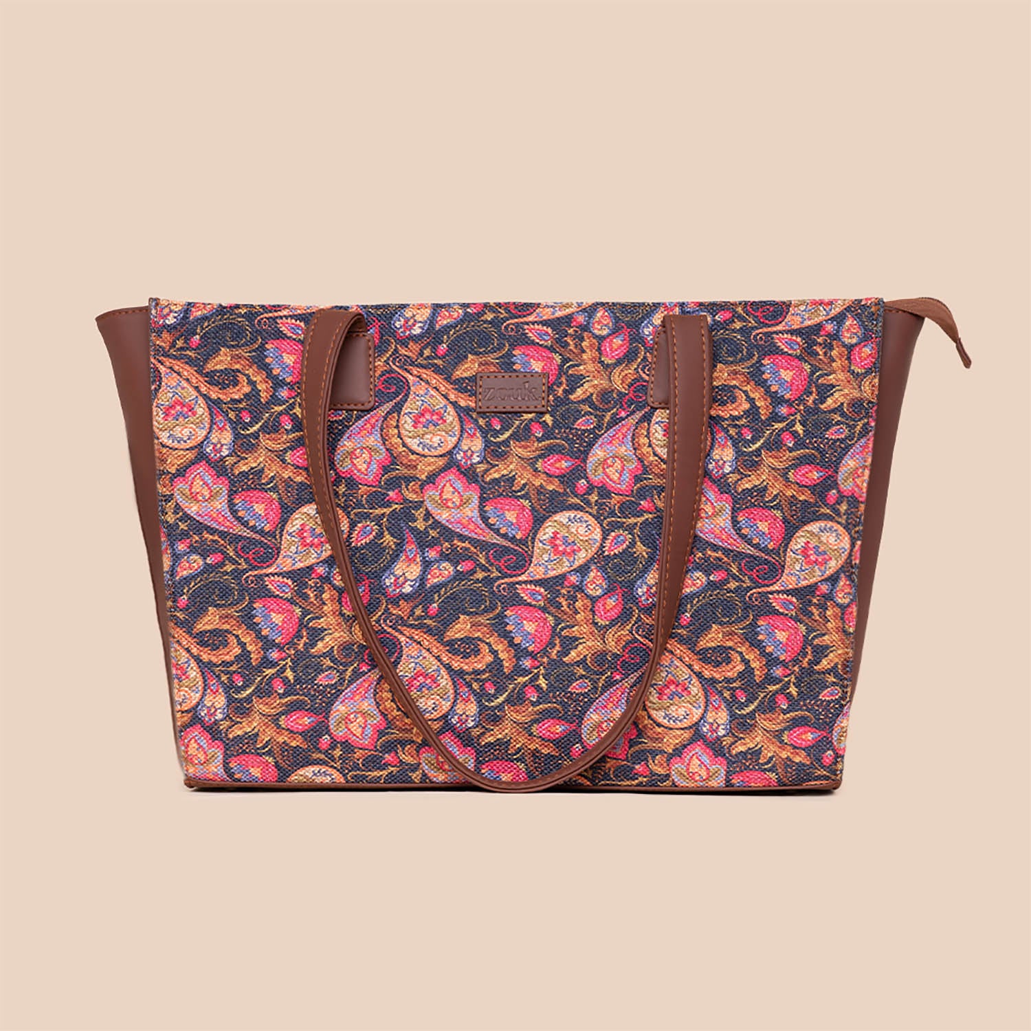 Baker's Dozen x Paisley Print Office Tote Bag