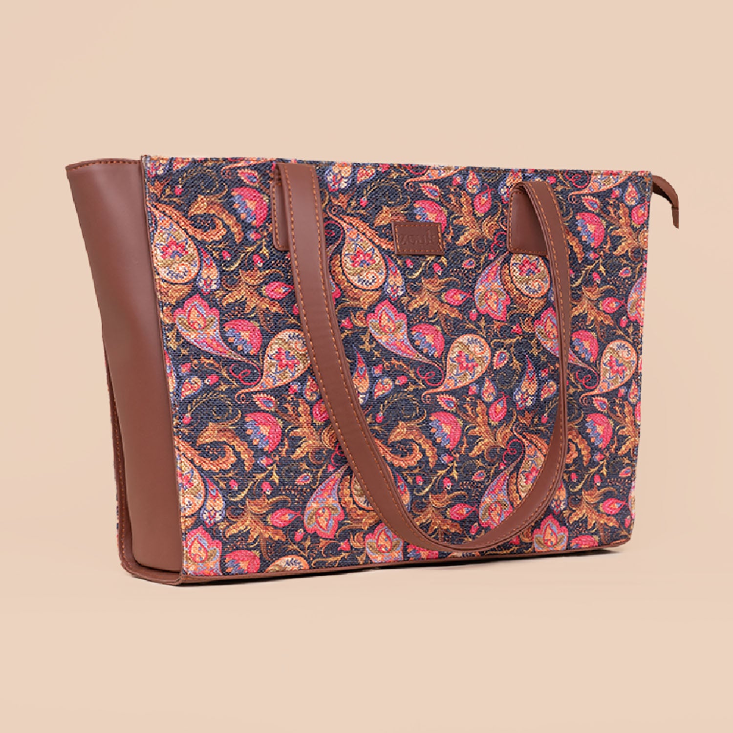 Baker's Dozen x Paisley Print Office Tote Bag