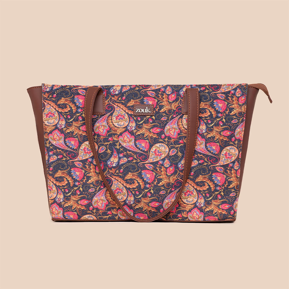 Paisley Print Office Tote Bag