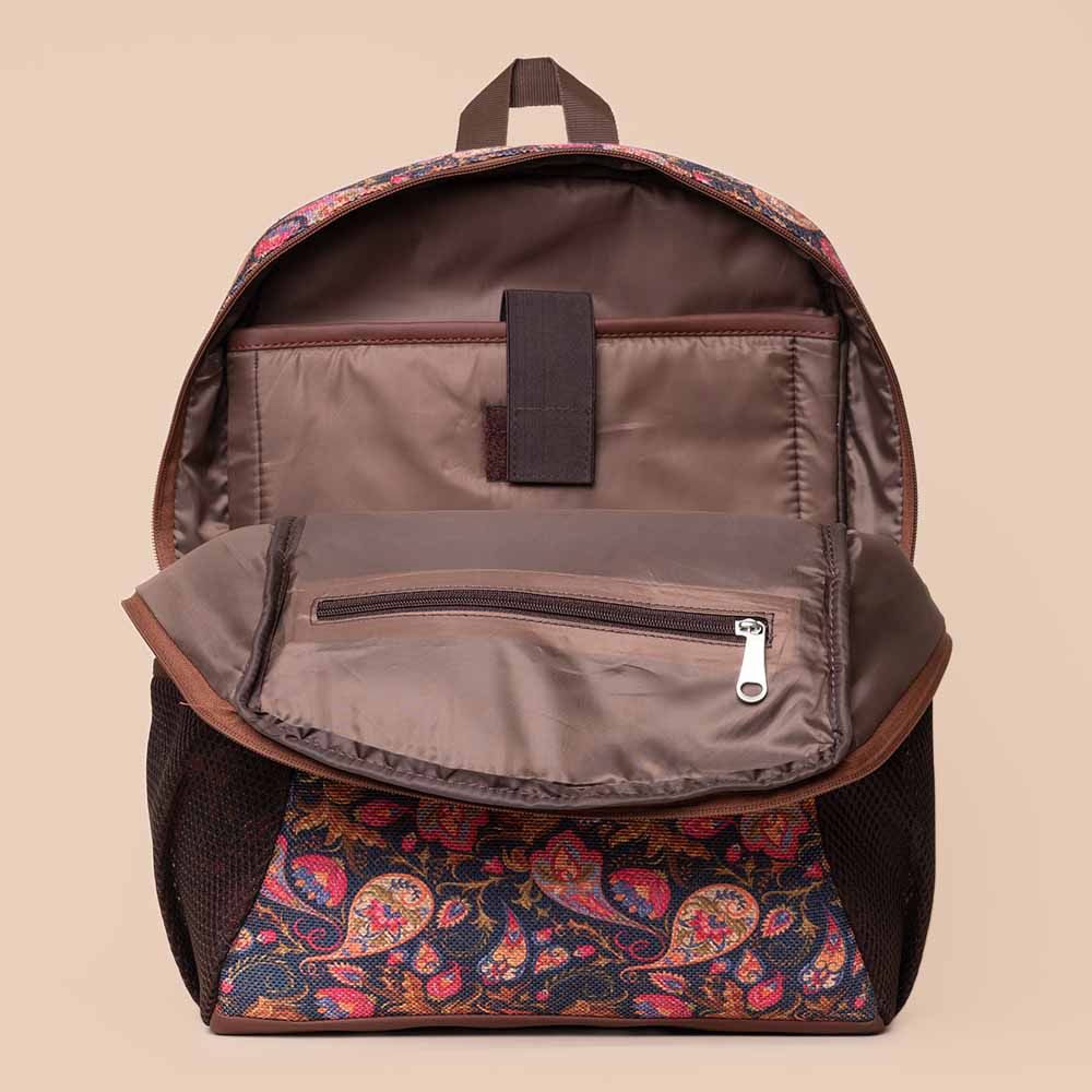 Paisley Print & Kovil Blue - Classic Backpack & Lunch Bag Combo