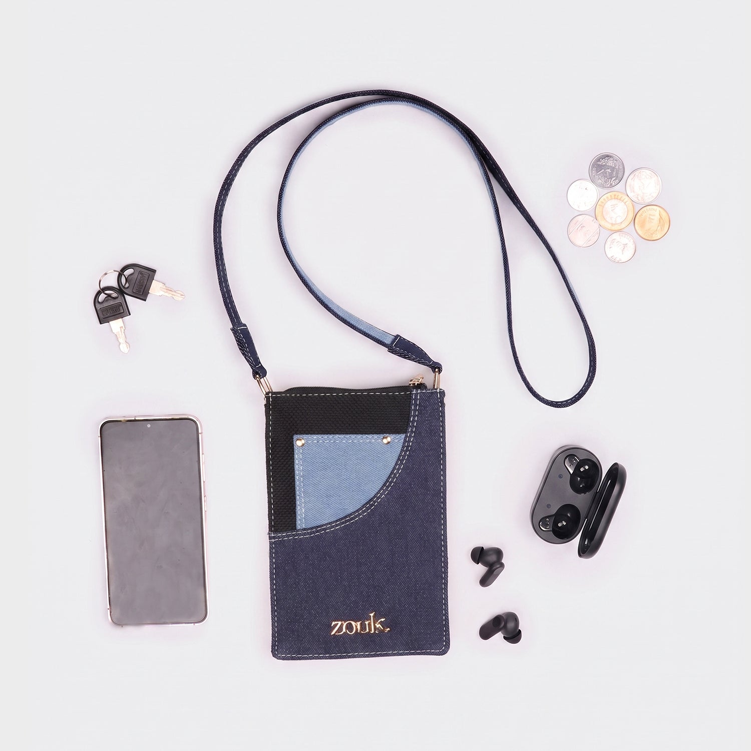 Rumi Phone Sling Jet Black
