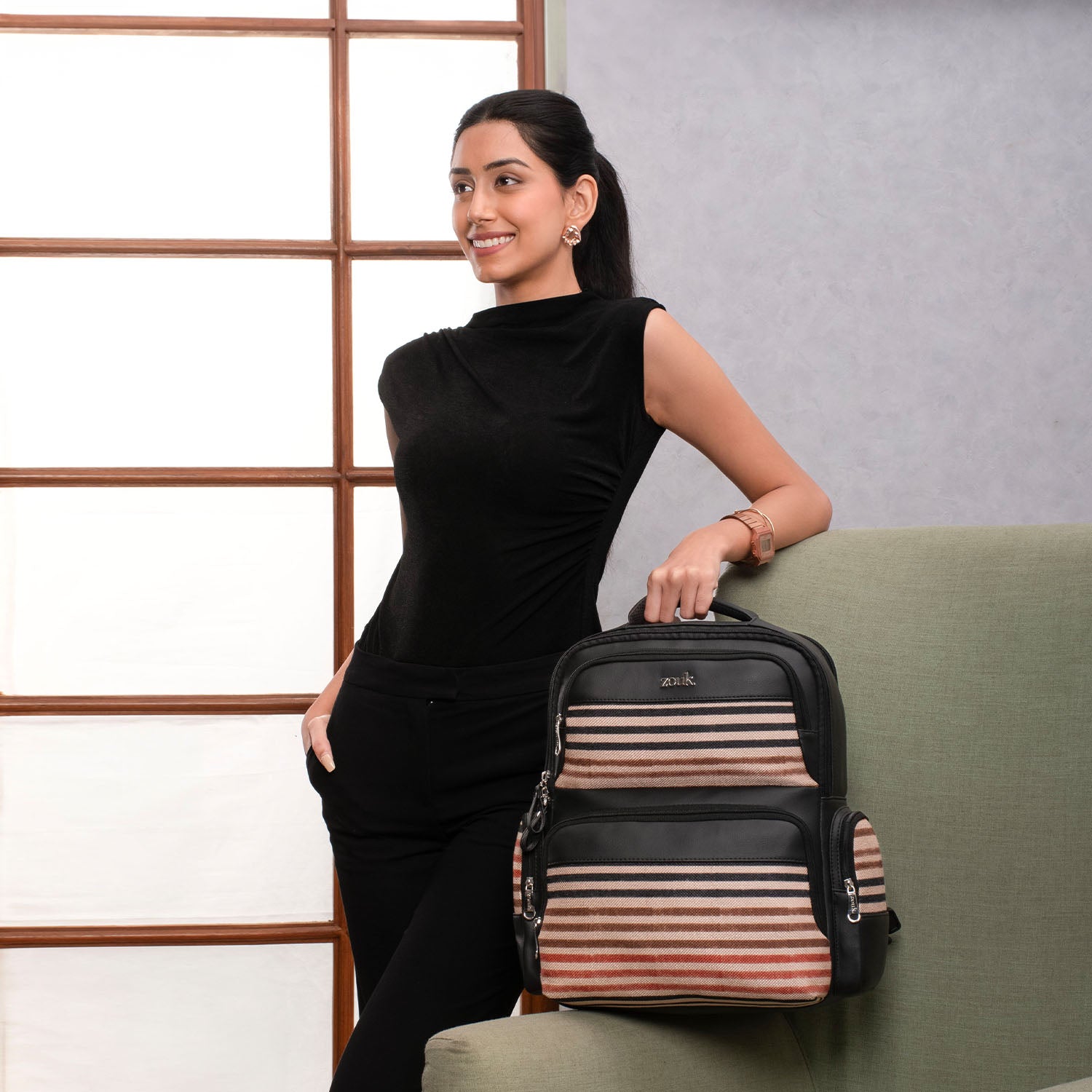 Qutub Stripes Consultant Backpack